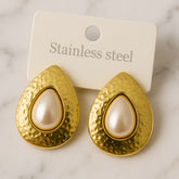 Stainless Steel Ear Studs-19 (Golden)